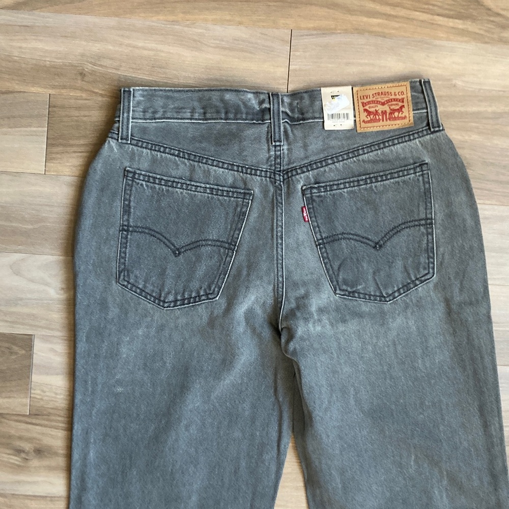 Levi’s low pro gray midrise straight leg jean splatter print cotton retro 29 - Picture 9 of 17